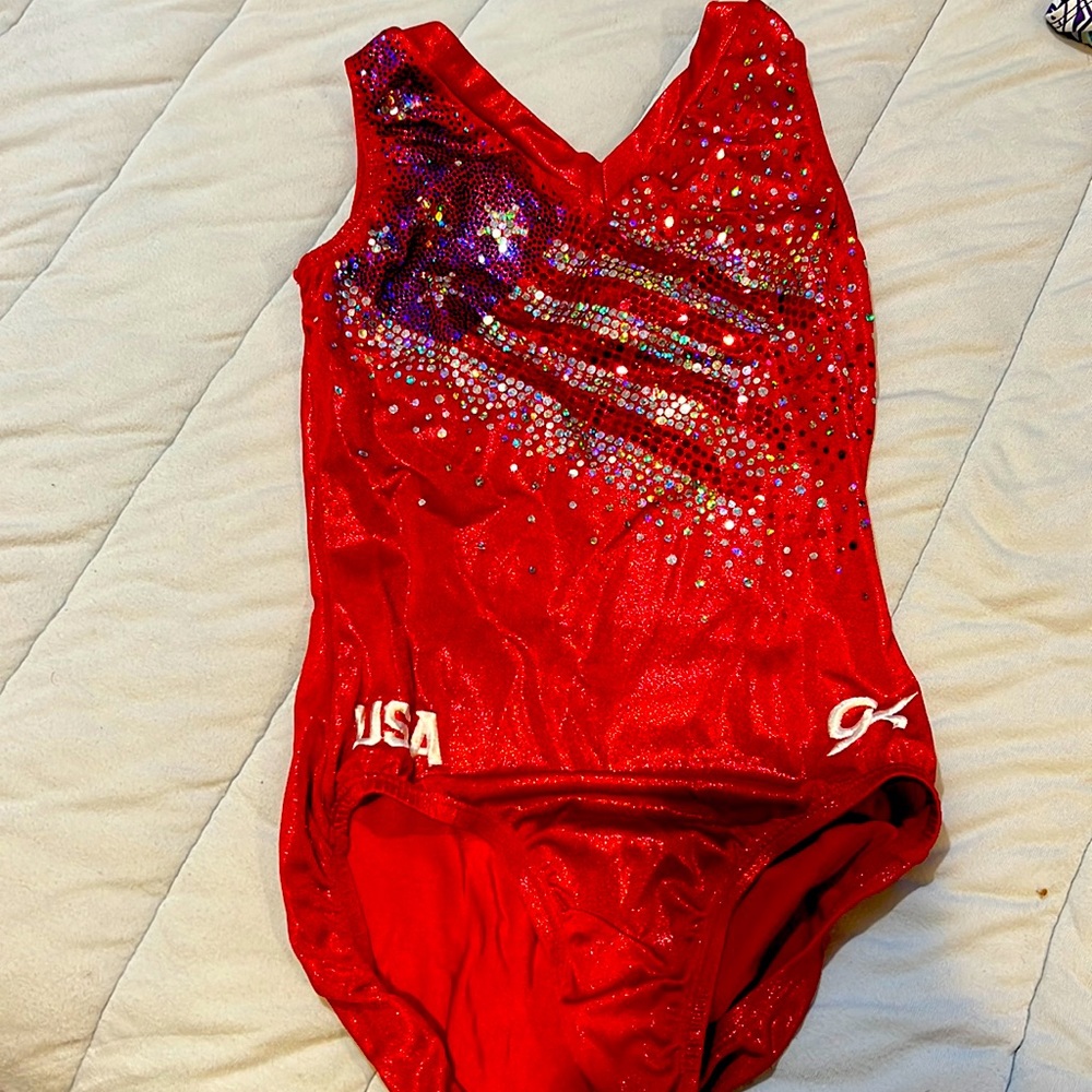 Gk gymnastics patriotic Leo adult small